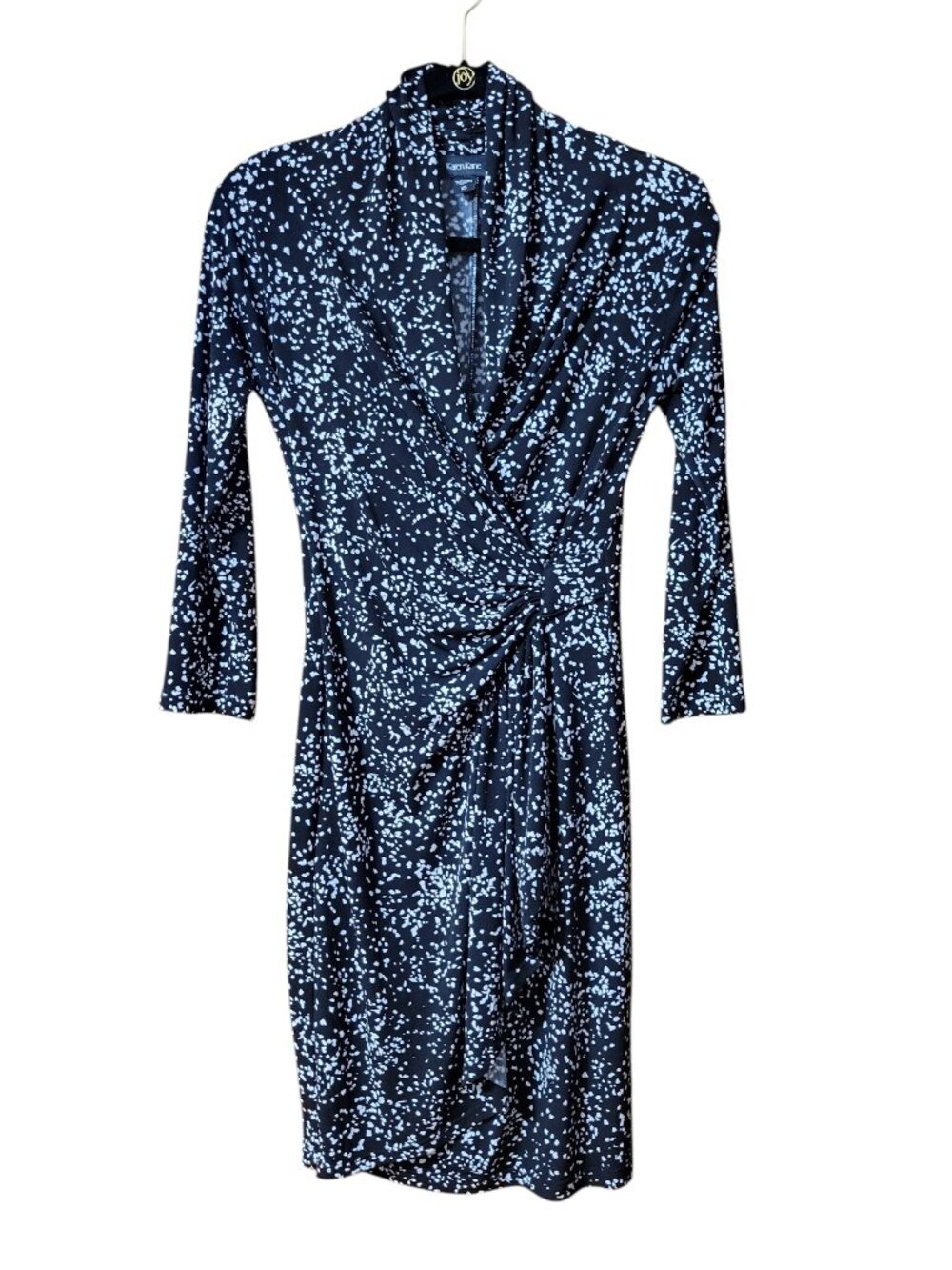 Karen Kane ¾ Sleeve Cascade Faux-Wrap Dress - Size XS